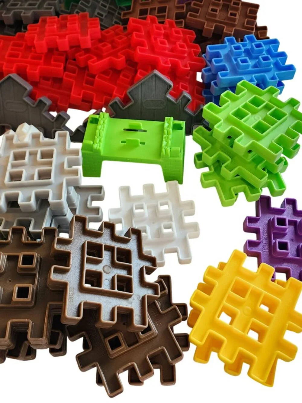 Retired Little Tikes Waffle Blocks Steam Train 81 Pieces NOT COMPLETE
